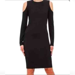 Eliza J Black Cold Shoulder Dress
